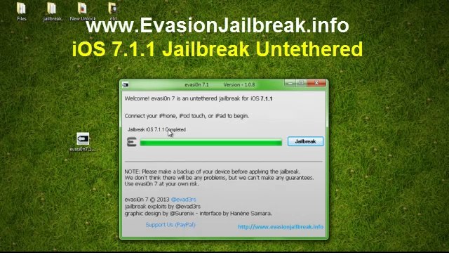 iOS 7.1.1 Jailbreak UNTETHERED For Mac Win iPhone 5 5s 4 iPod 4th gen iPad 4 3