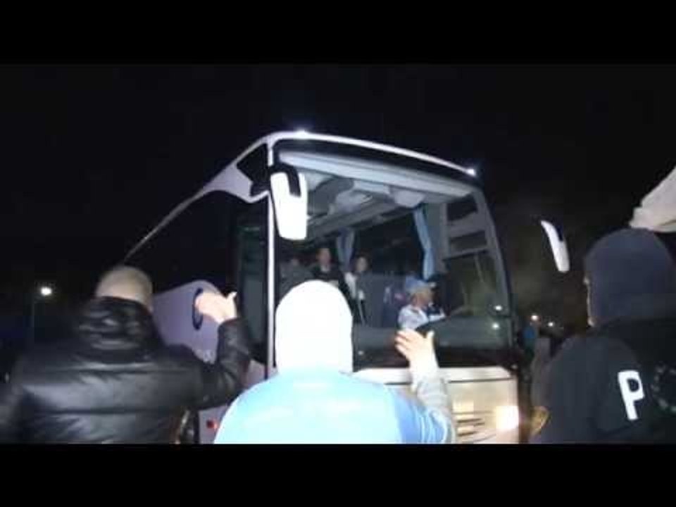 Napoli - Il Napoli vince la Coppa Italia, 3-1 alla Fiorentina - il bus (03.05.14)