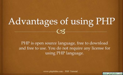 Advantages of using PHP Language