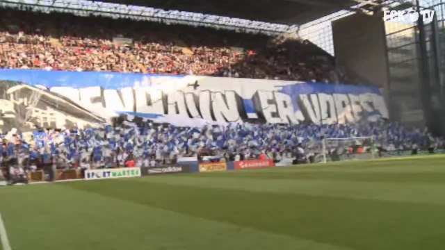 Une chorégraphie et Tifo au Danemark
