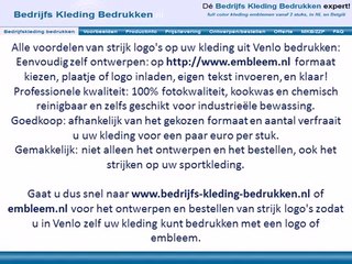 Kleding bedrukken Venlo