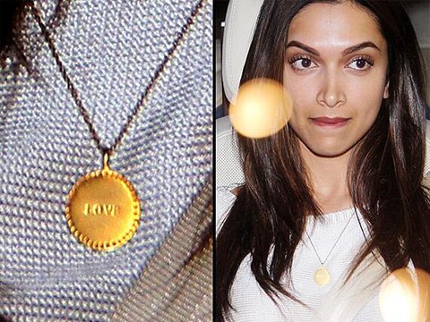 Deepika Padukone Wears LOVE Pendant | Latest Bollywood Gossip