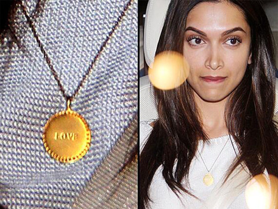 Deepika Padukone Wears LOVE Pendant | Latest Bollywood Gossip