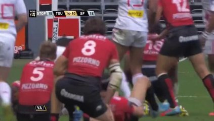 La prise de catch de Digby Ioane sur Bryan Habana