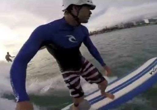 Surfer Catches Some Waves With Go Pro in Hawaii