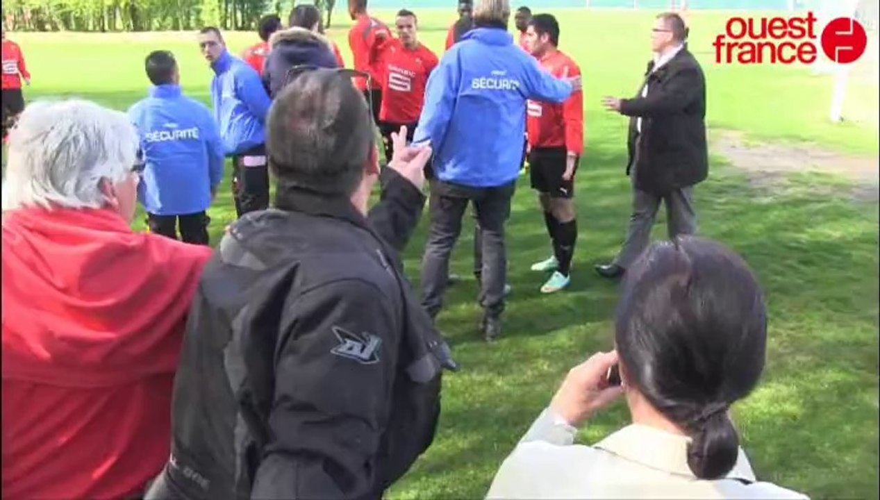 Stade rennais: entrainement sous très haute tension entre joueurs et supporters
