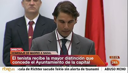 Rafael Nadal receives the title of "Adopted Son of Madrid"