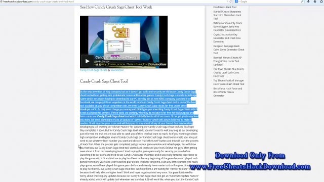 Candy Crush Saga Cheats No Survey Download (2014 Updated)