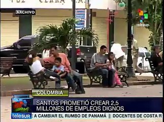 Dice pdte. Santos que si es reelecto creará 2.5 millones de empleos