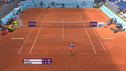 Madrid - Halep, sin problemas ante Goerges