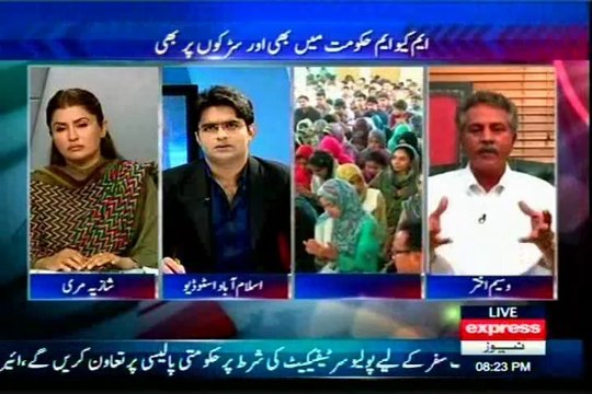 EXPRESS To The Point Shahzeb Khanzada with MQM Waseem Akhtar (05 May 2014)