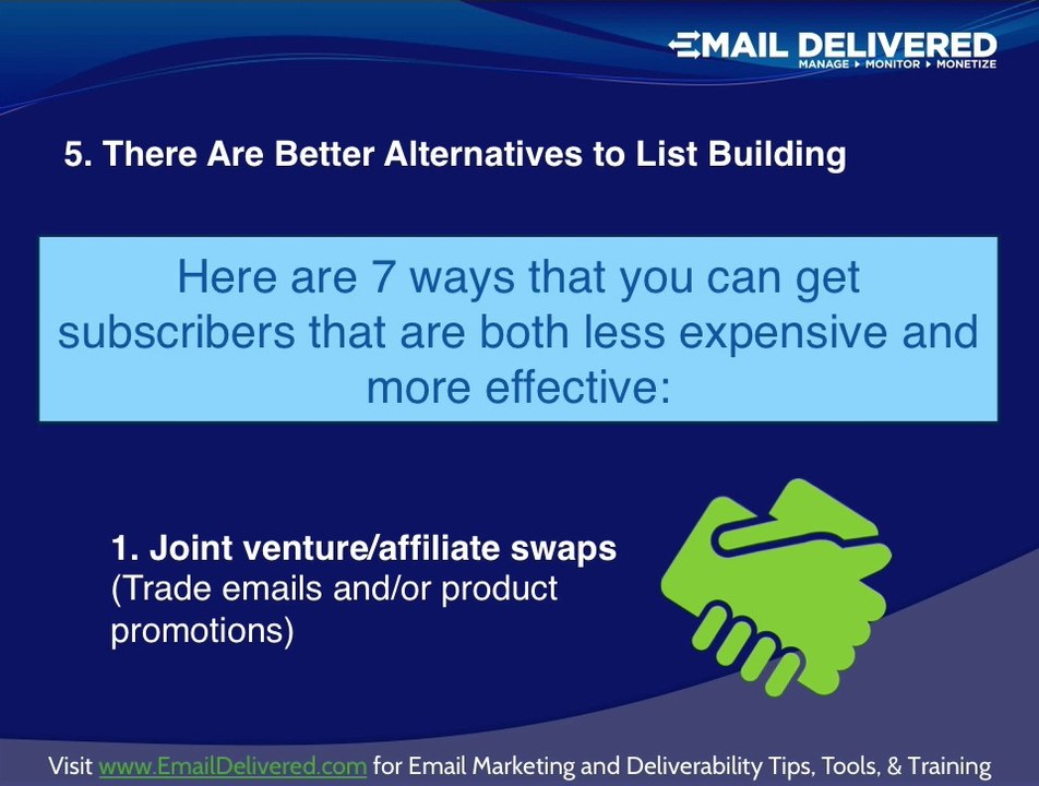 5 Reasons to Not Buy An Email List www.EmailDelivered.com