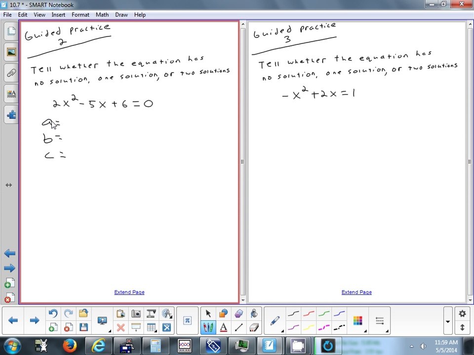 10.7 Interpret the Discriminant 5-5-14