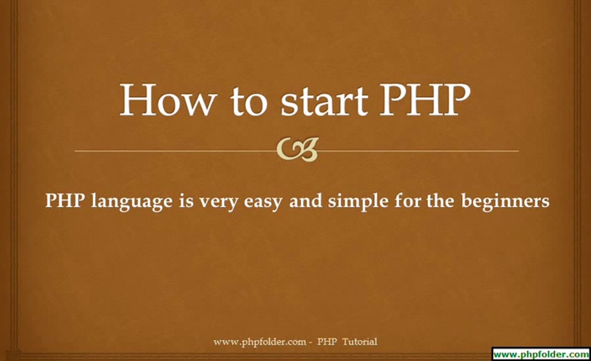 How to start PHP