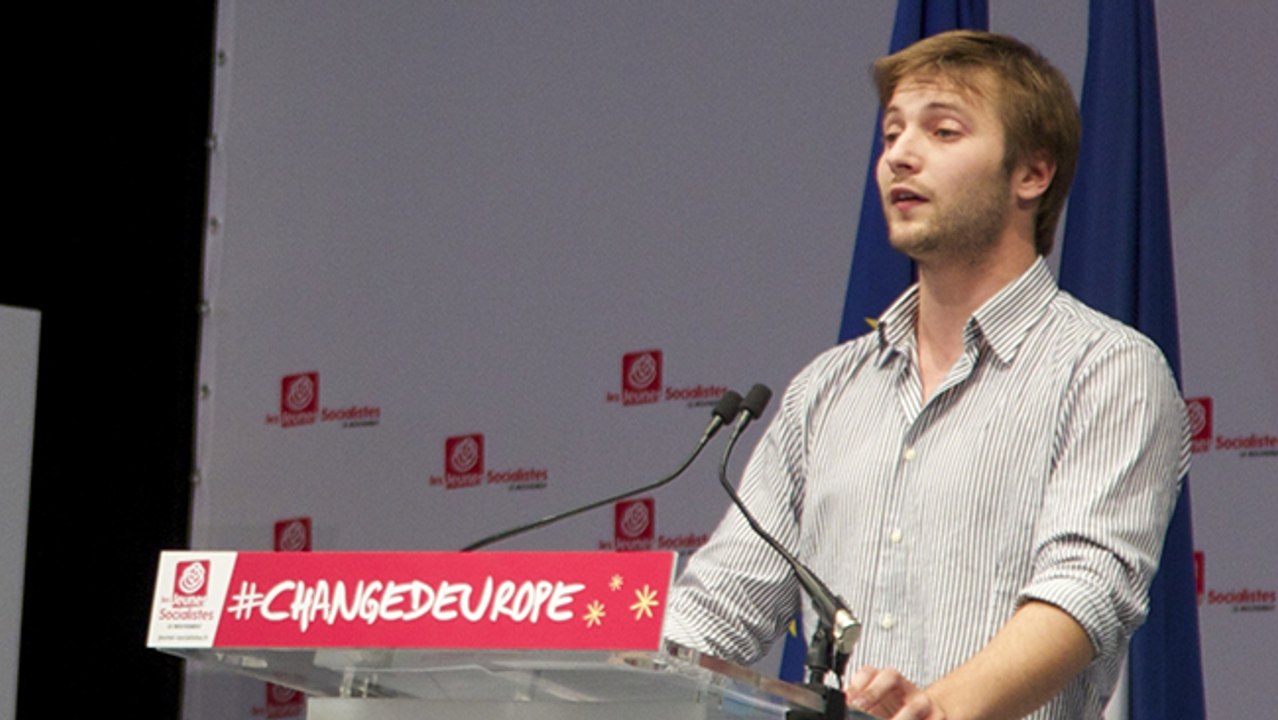 Rassemblement des Jeunes Socialistes Européens - Introduction du meeting par Quentin Mayerat, candidat dans la Circonscription Sud-Est