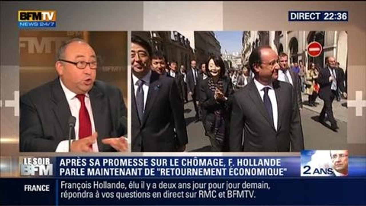 Le Soir BFM: Deux ans à l'Élysée, François Hollande annonce le "retournement économique" - 05/05 1/4