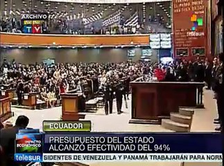 Ecuador: presupuesto del 2013 alcanzó una efectividad del 94%