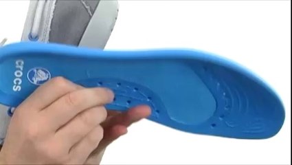 Crocs walu canvas deck shoe charcoal light grey