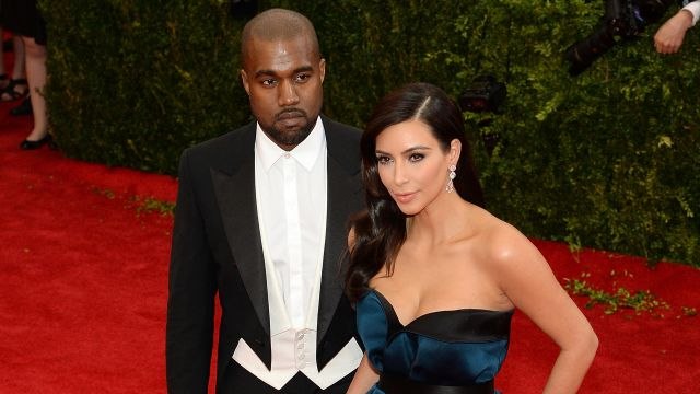 Kim Kardashian and Kanye West at the 2014 Met Gala