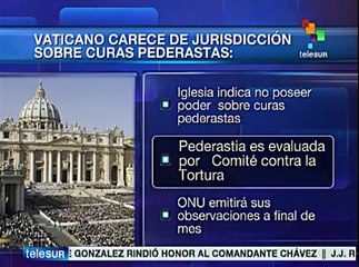 Vaticano argumenta carecer de jurisdicción en casos de pederastia