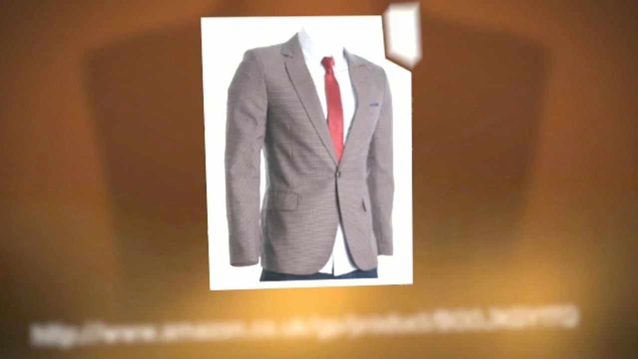 Great Hot Sale! FLATSEVEN Mens Slim Fit Premium Houndstooth Check Peaked Black Lapel Blazer Jacket