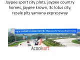 Yamuna expressway plots@ 9910006454, jaypee plots yamuna expressway, jaypee krown plots resale @ 9910006454