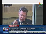 Presidente Santos descarta cese de hostilidades con las FARC