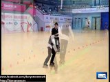 Dunya News- Chinese Girl Performs Amazing Inline Skating Dance