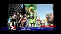 Brasil: miles marcharon contra la homofobia por las calles de Sao Paulo