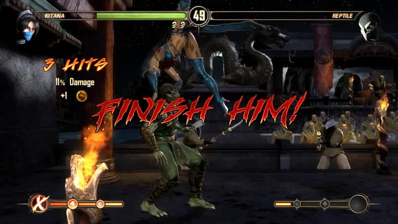Mortal Kombat Komplete Edition. Kitana vs Reptile
