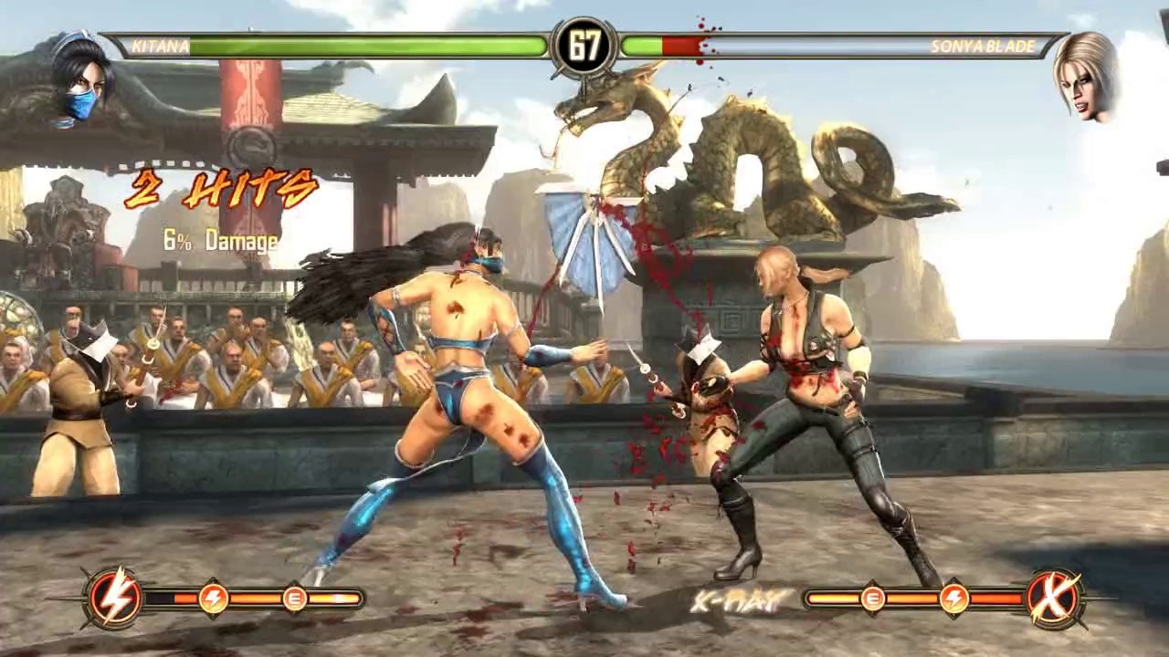 Mortal Kombat Komplete Edition. Kitana vs Sonya Blade