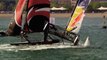 High speed sailboat T-bone collision - Extreme Sailing Series 2014