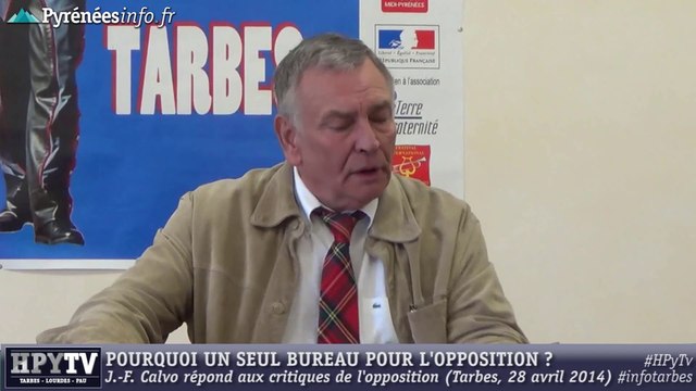 [TARBES] Jean François Calvo répond à l'opposition (29 avril 2014)