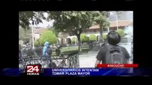 Ayacucho: universitarios intentaron tomar la Plaza Mayor