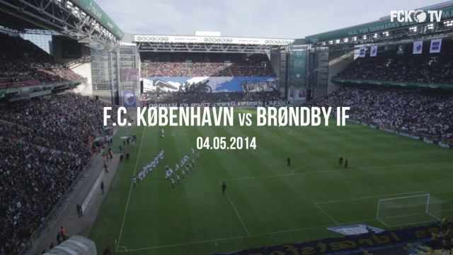 Tifo animado de los aficionados del FC Copenhagen