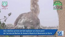 Syrie: Ils font exploser un check-point et tout un quartier de la ville