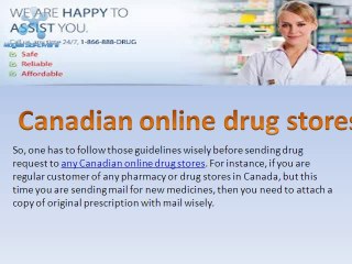 Canadian online drugstores