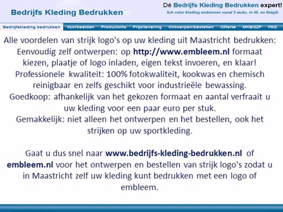Kleding bedrukken Maastricht