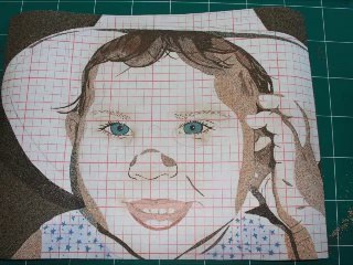 portrait en sable d'une petite princesse