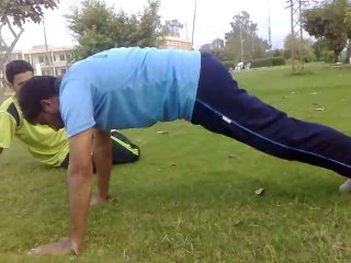 Funny push ups in Pakistan (Gujjar gave Instructions to Satti) :D
