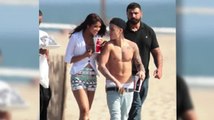 Shirtless Justin Bieber Gets Cozy With Model Yovanna Ventura