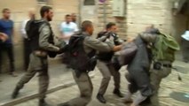Palestinian worshippers scuffle with police on Israel's Independence day