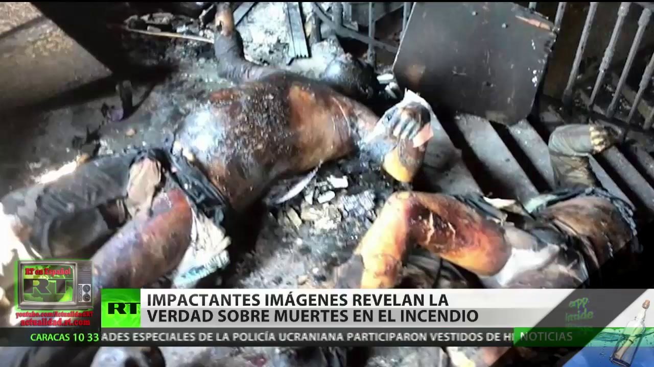 "ODESSA EL NAZI-MIENTO" MATANZA EDIFICIO SINDICATOS Desde UCRANIA RT EN ESPAÑOL
