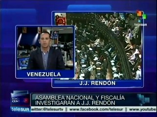 Asamblea Nacional de Venezuela aprueba investigar "caso J.J. Rendón"