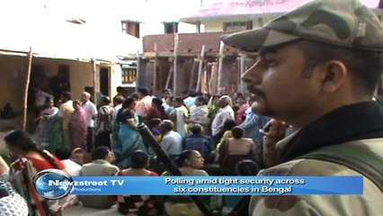 Polling amid tight security across six constituencies in Bengal
