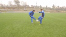 Captain Tsubasa for real : super shot by japanese soccer player!