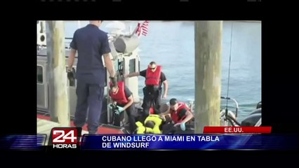 Joven llegó a EEUU tras navegar por 4 días en una tabla de windsurf