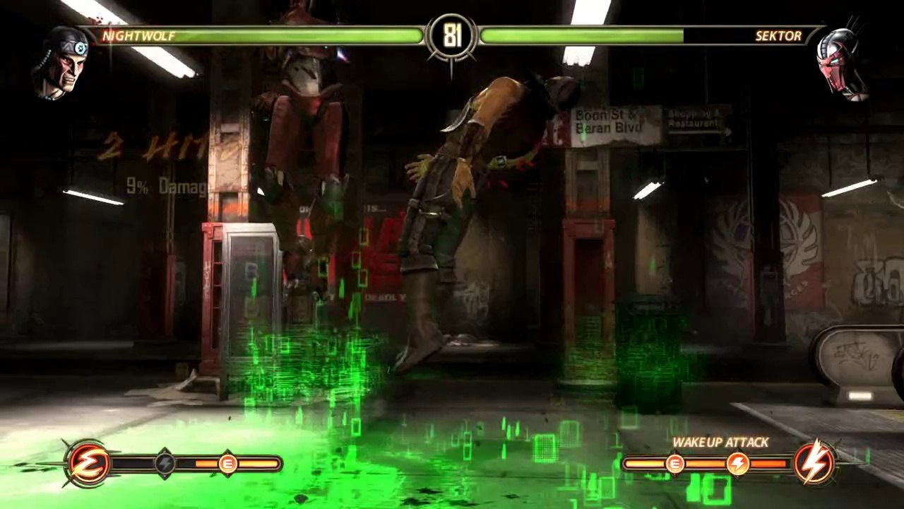 Mortal Kombat Komplete Edition. Nightwolf vs Sektor