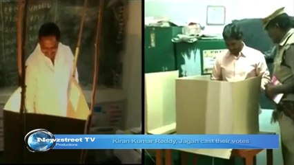 Kiran Kumar Reddy, Jagan cast their votes