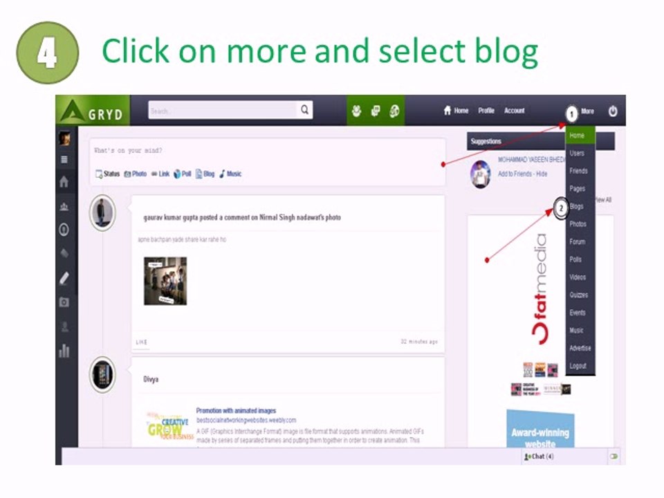 how to create blog on agryd